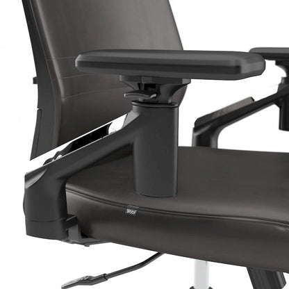 Cabot Mid Back Leather Office Chair by Bush Furniture